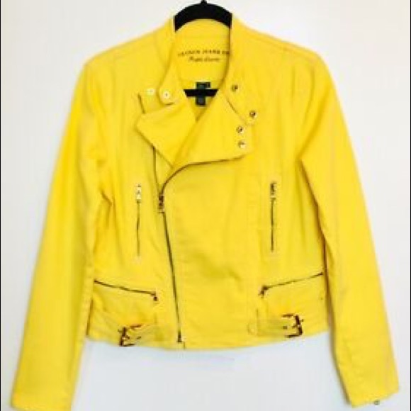 Ralph Lauren Jackets & Blazers - ✨HP✨ Lauren Jeans Co Yellow Moto Jacket
